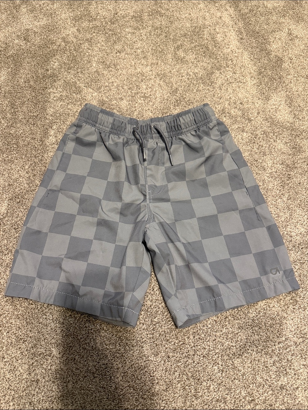GAP Boys Grey Checkerboard hybrid Shorts